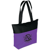 Two-Tone Zippered Tote