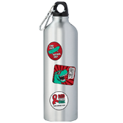 Red Ribbon Water Bottle Sticker Sheet