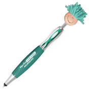 Teal Mop Top Screen Cleaner Stylus Pen