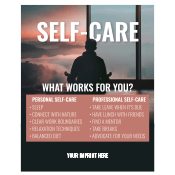 Personal and Professional Self-Care Poster